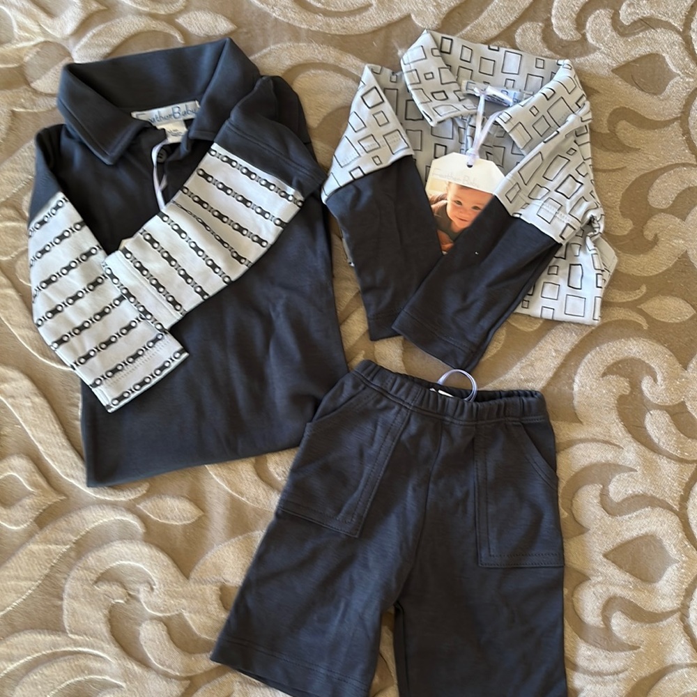 Organic 100% Pima Cotton Feather Baby 3 piece 0-3 mths